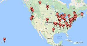 map of USA and Canada