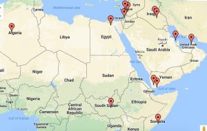 map of arab states idp
