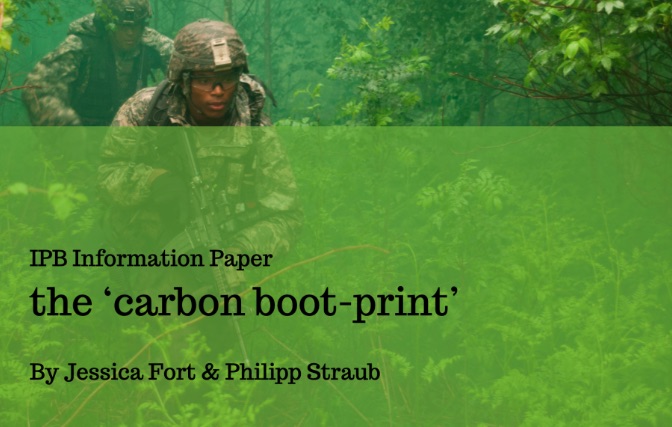 International Peace Bureau:  the 'carbon boot-print'