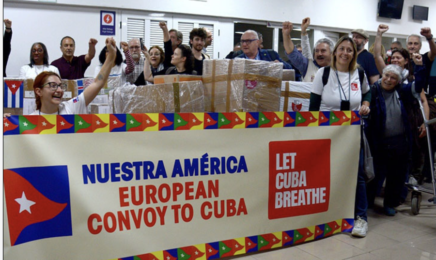 Cuba Receives Solidarity Convoy from Europe