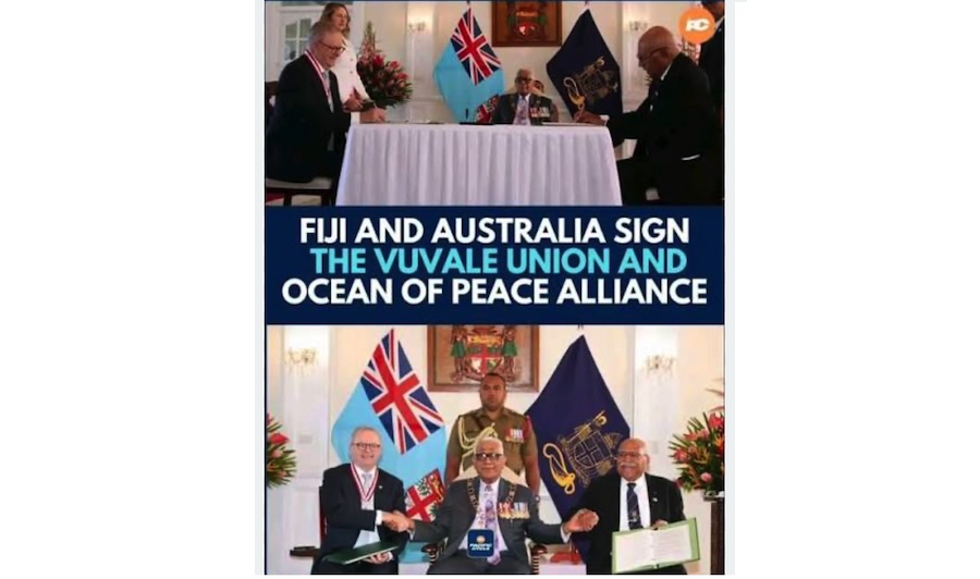 Tabling of the Ocean of Peace Alliance and Australia-Fiji Vuvale Union